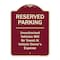 Signmission Designer Series-Reserved Parking Unauthorized Vehicles Will Be Towed Vehicl, 24" x 18", BU-1824-9903 A-DES-BU-1824-9903 - alternate 1